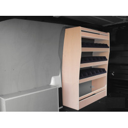 Casier bois avec bacs Av Gauche Peugeot Expert L2 à partir de 2016 (L:78 x P:32 x H:120)