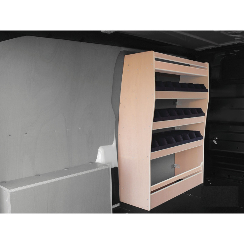 Casier bois avec bacs Av Gauche Toyota ProAce L2 à partir de 2016 (L:78 x P:32 x H:120)