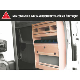 Casier bois Multiple Ar droit Opel Vivaro L3 à partir de 2019 (L:116 x P:32 x H:120)
