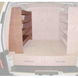 Casier bois sans bacs Gauche pour double plancher Citroën Berlingo 1 de 2005 à Mai 2008 (L:116 x P:29 x H:87)