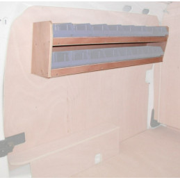 Casier bois sans bacs haut Peugeot Partner de 2004 à Mai 2008 (L:104 x P:23 x H:30)