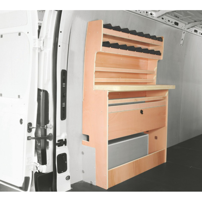 Casier établi latéral Droit ou Gauche Renault Master traction à partir de Juillet 2024 (L:103 x P:45 x H:158)