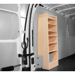 Casier étagères inclinées latéral Droit ou Gauche Renault Master traction à partir de Juillet 2024 (L:53 x P:40 x H:158)
