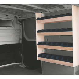 Casier bois avec bacs ar Droit Nissan NV300 L1 à partir de Janvier 2016 (L:91 x P:33 x H:95)