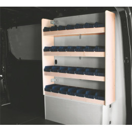 Casier bois avec bacs ar Droit FNissan Primastar L1 à partir de Novembre 2021 (L:91 x P:21 x H:95)