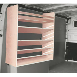 Casier bois sans bacs ar Gauche Renault Trafic L2 à partir de Septembre 2014 (L:128 x P:33 x H:95)