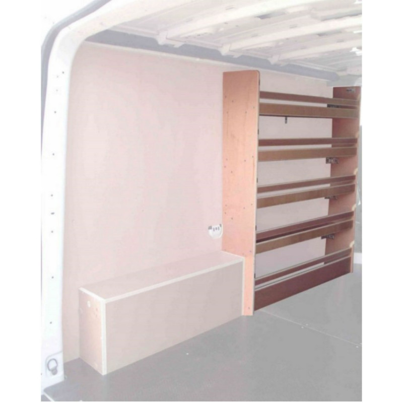 Casier bois av Gauche Renault Trafic de 2004 à Septembre 2014 (L:103 x P:29 x H:126)