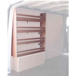 Casier bois sans bacs ar Gauche Renault Trafic L2 de 2004 à Septembre 2014 (L:128 x P:19 x H:95)