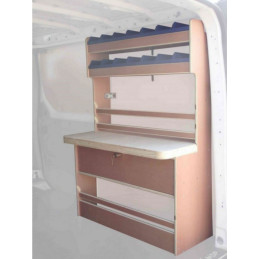 Casier établi bois ar Droit Nissan Primastar H2 de 2004 à Septembre 2014 (L:91 x P:45 x H:126)