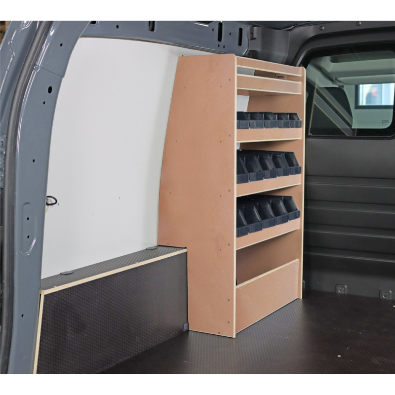 Casier bois avec bacs av Gauche Renault Kangoo L1 à partir d'Avril 2021 (L:66 x P:34 x H:103)