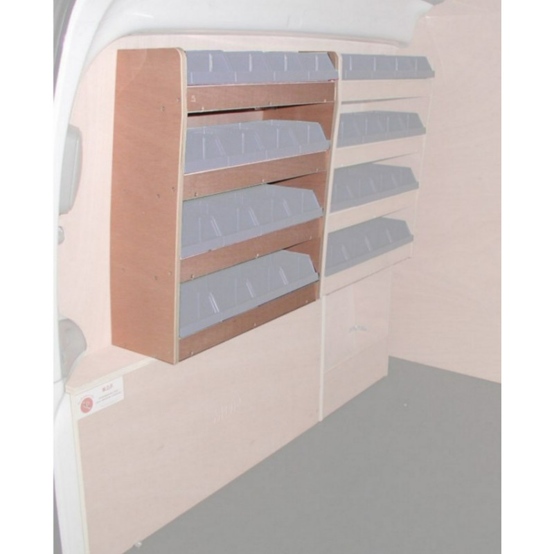 Casier bois sans bacs ar Gauche Renault Kangoo De 2004 à Janvier 2008 (L:53 x P:20 x H:77)