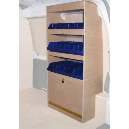 Casier bois avec bacs ar Droit Nissan Kubistar de 2004 à 2009 (L:53 x P:30 x H:115)