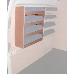 Casier bois sans bacs ar Gauche Nissan Kubistar de 2004 à 2009 (L:53 x P:20 x H:77)
