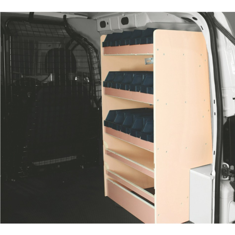 Casier bois avec bacs ar Droit Fiat Fiorino à partir de février 2008 (L:53 x P:38 x H:100)