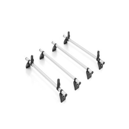4 barres de toit aluminium + butées de charge pour Mercedes Sprinter