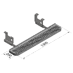 Marchepied arrière fixe pour Peugeot Boxer L2H2 Marchepied arrière fixe pour Peugeot Boxer L2H2