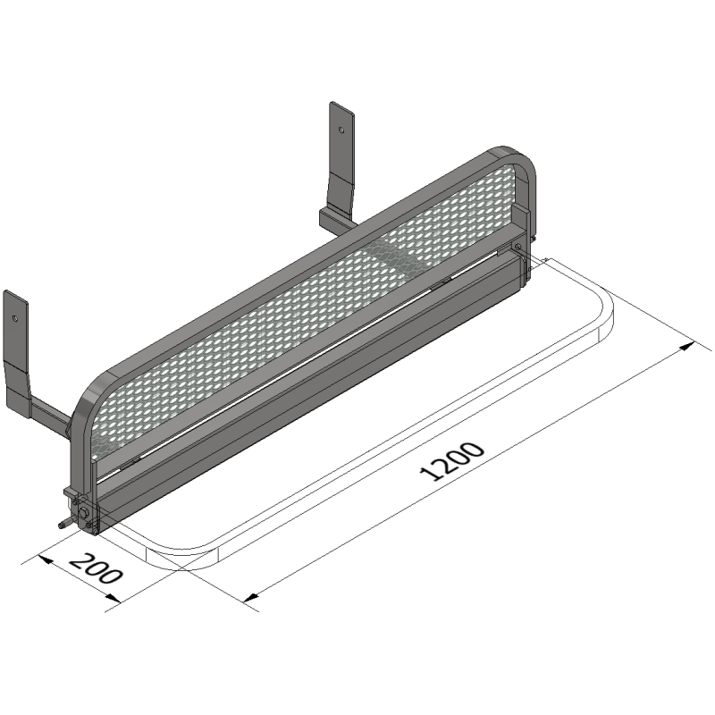Marchepied arrière relevable pour Citroën Jumper L3H2