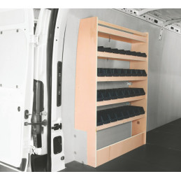 Casier bois avec bacs Gauche ou Droit Volkswagen Crafter traction A partir de Janvier 2017 (L:103 x P:40 x H:158)