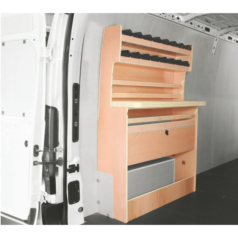 Casier établi avec bacs Gauche ou Droit Volkswagen Crafter traction A partir de Janvier 2017 (L:103 x P:45 x H:158)