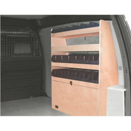 Casier bois avec bacs ar Droit Volkswagen Caddy L1 de 2004 à 2010 (L:53 x P:32 x H:105)