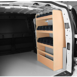 Casier bois avec bacs ar Droit Volkswagen Caddy L1 à partir de Septembre 2021 (L:66 x P:38 x H:109)
