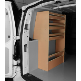 Casier bois sans bacs ar Gauche Volkswagen Caddy L1 à partir de Septembre 2021 (L:66 x P:38 x H:109)