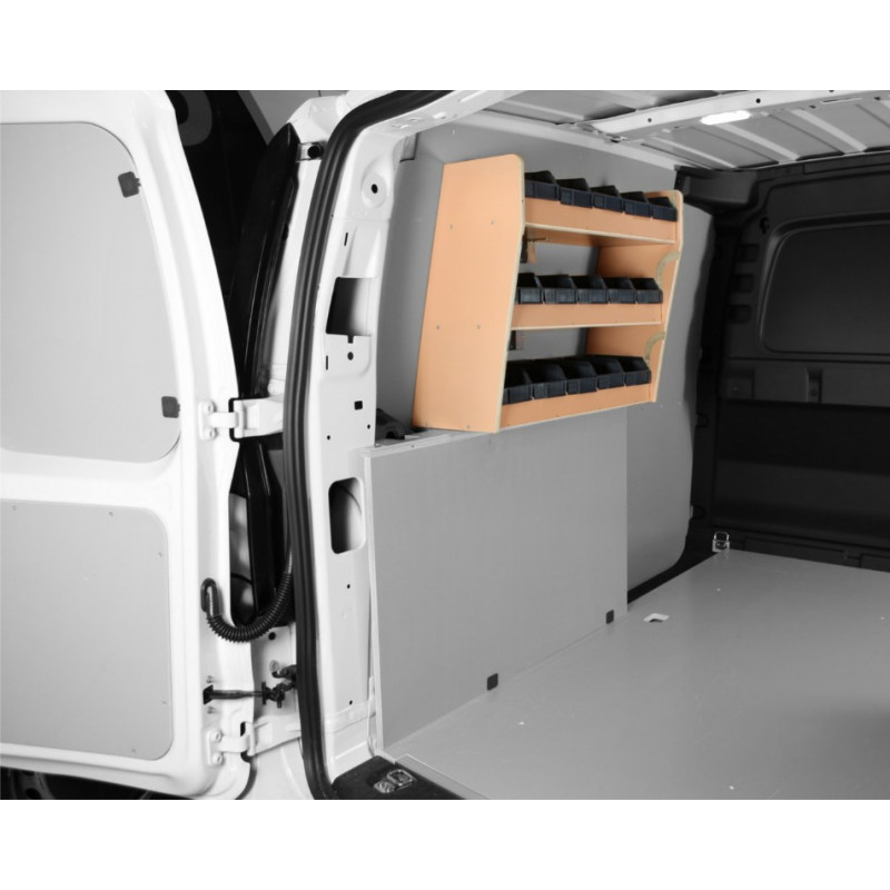 Casier bois avec bacs ar Gauche Volkswagen Caddy L2 à partir de Septembre 2021 (L:103 x P:22 x H:52)