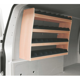 Casier bois avec bacs ar Gauche Volkswagen Transporter T6 à partir de Juin 2015 (L:103 x P:35 x H:83)