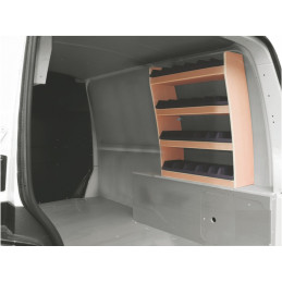 Casier bois avec bacs ar Droit Volkswagen Transporter T5 L2 à partir de 2002 (L:103 x P:35 x H:83)