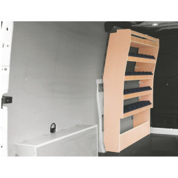 Casier bois avec bacs av Gauche Volkswagen Transporter T7 à partir de 2024 (L:103 x P:25 x H:127)