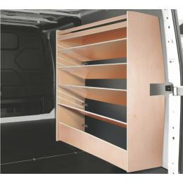 Casier étagères inclinées ar droit Volkswagen Transporter T7 L1 à partir de 2024 (L:91 x P:38 x H:127)