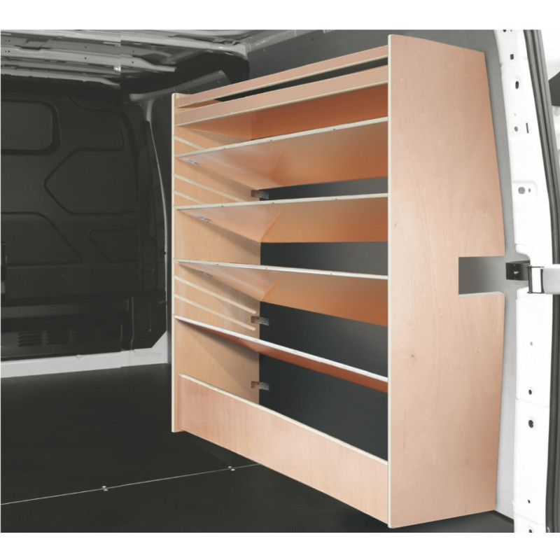 Casier étagères inclinées ar droit Volkswagen Transporter T7 L1 à partir de 2024 (L:91 x P:38 x H:127)
