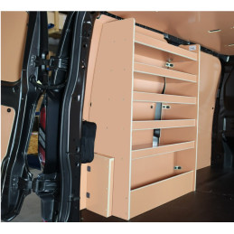 Casier bois ar gauche Volkswagen Transporter T7 L1 à partir de 2024 (L:91 x P:38 x H:127)