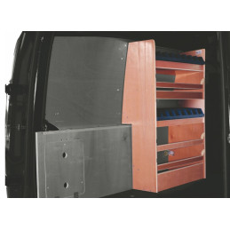 Casier bois av Gauche avec bacs Dacia Dokker Van à partir de 2012 (L:66 x P:31 x H:103)