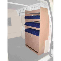 Casier bois ar Droit avec bacs Ford Connect L2 de Juillet 2002 à Février 2014 (L:67 x P:36 x H:118)