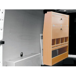 Casier multiple bois av Gauche sans bacs Ford Custom de 2013 à 2023 (L:103 x P:38 x H:130)
