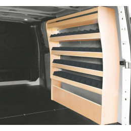 Casier bois ar Droit avec bacs Ford Custom L2 de 2013 à 2023 (L:128 x P:38 x H:130)