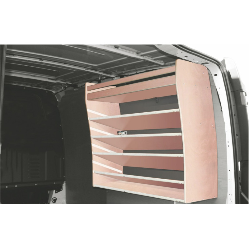 Casier étagères inclinées sans bacs ar Droit Mercedes Vito L3 à partir de Septembre 2014 (L:128 x P:35 x H:89)