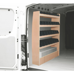 Casier bois avec bacs Droit ou Gauche Iveco Daily H1 Propulsion roues simples à partir de Juillet 2014 (L:103 x P:33 x H:132)