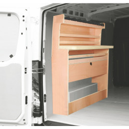 Casier établi avec bacs Droit ou Gauche Iveco Daily H1 Propulsion roues simples à partir de Juillet 2014 (L:103 x P:45 x H:132)