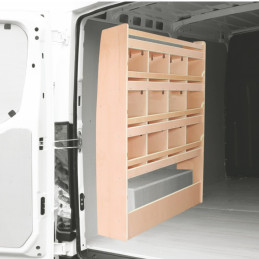 Casier intercalaires Droit ou Gauche Iveco Daily H1 Propulsion roues simples à partir de Juillet 2014 (L:103 x P:33 x H:132)