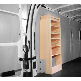Casier étagères inclinées Droit ou Gauche Iveco Daily H1 Propulsion roues simples à partir de Juillet 2014 (L:53 x P:40 x H:132)