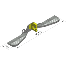 Marchepied arrière fixe avec fixation prise pour véhicule avec attelage standard.