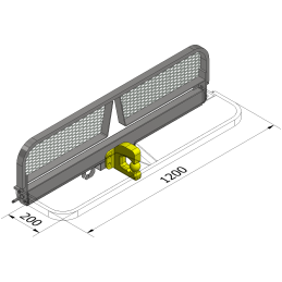 Marchepied arrière fixe relevable pour véhicule avec attelage standard sans radars de recul