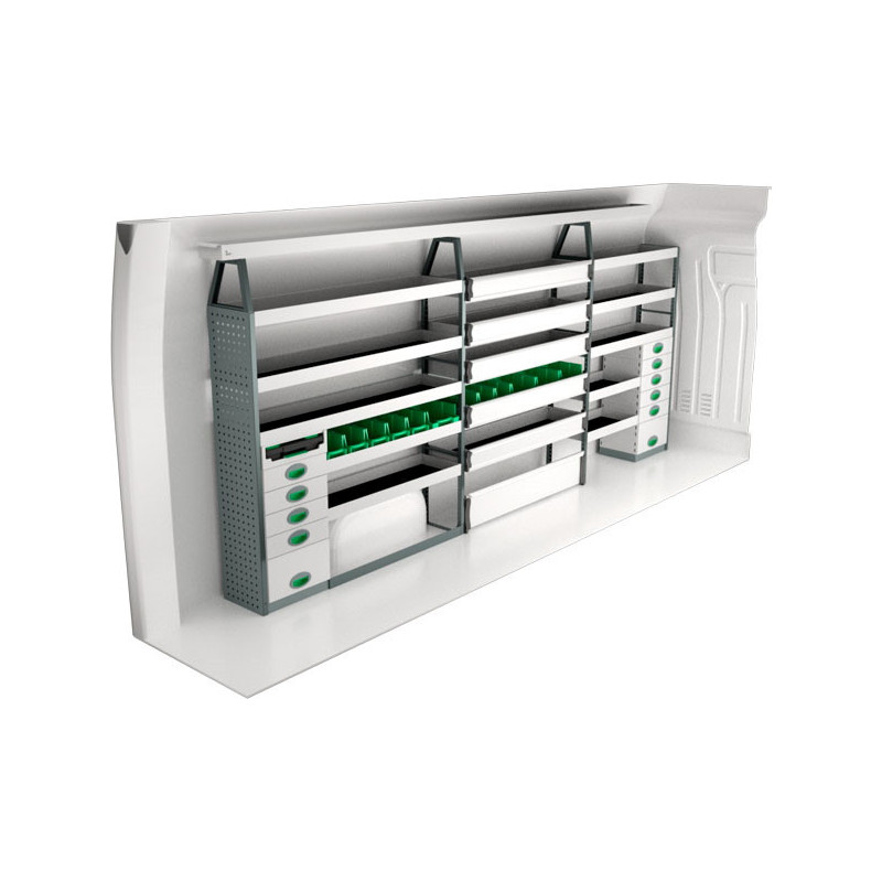 Rangement métallique Gauche Opel Movano L4 de Février 2010 à Septembre 2021 (L:369 x P:30 x H:173)