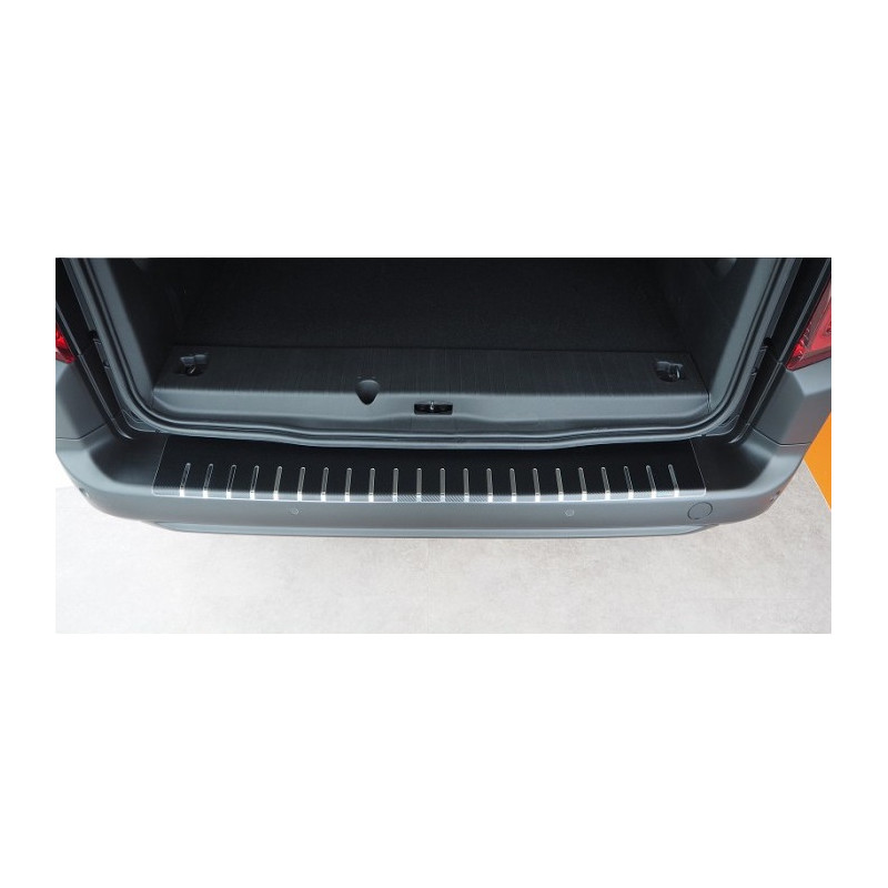 Protection de seuil de coffre Citroën Berlingo 3 à partir de Juillet 2018 - Acier + feuille de carbonne