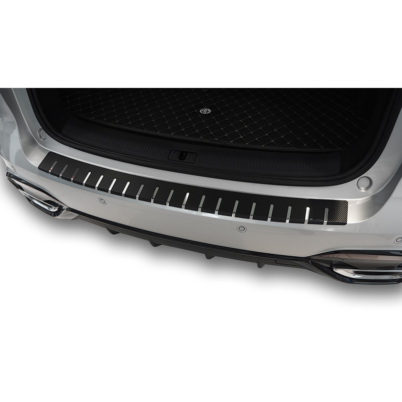 Protection de seuil de coffre Ford Transit Connect à partir de Février 2022 - Acier + feuille de carbone