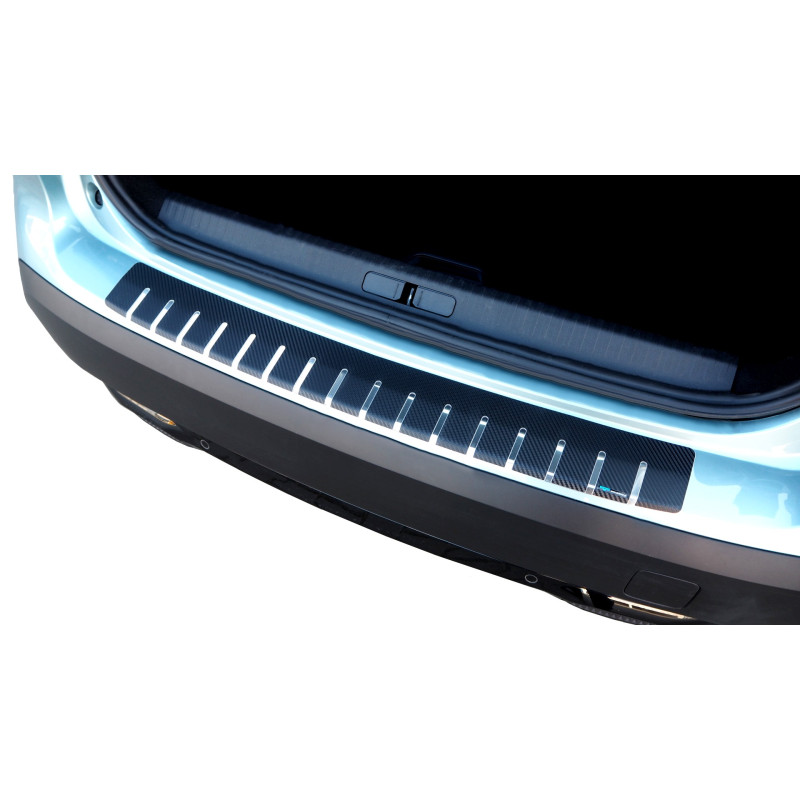 Protection de seuil de coffre Ford Tourneo Connect à partir de Février 2022 - Acier + Feuille de carbone