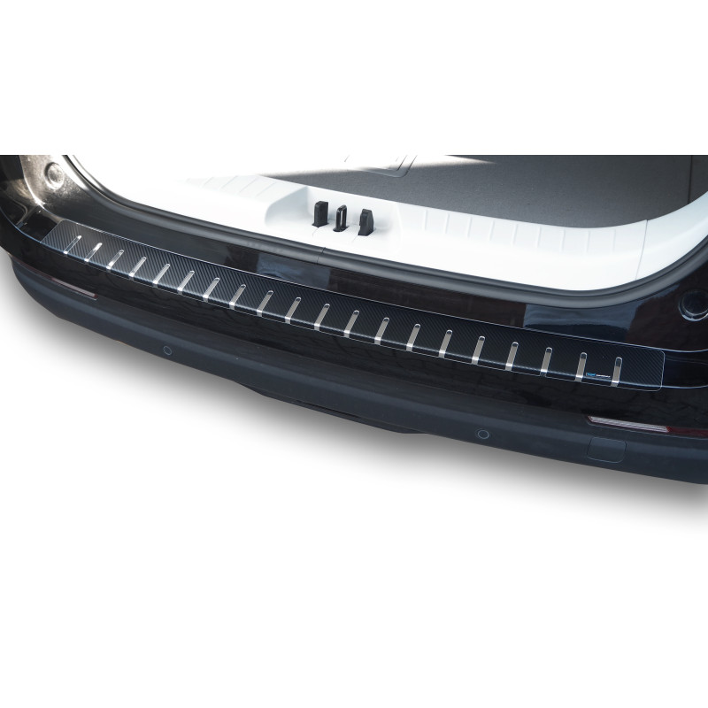 Protection de seuil de coffre Volkswagen Transporter T7 - Acier + Feuille de carbone