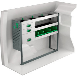 gauche Opel Combo L1H1 à partir de Juillet 2018
 (L:124 x P:30 x H:100)